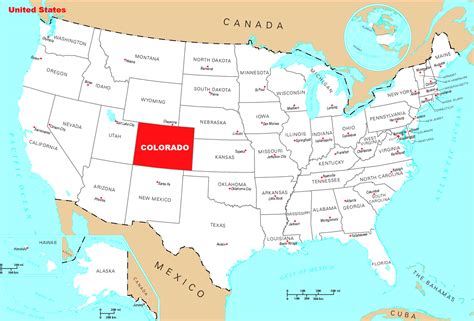 Map Of Usa With Colorado Highlighted