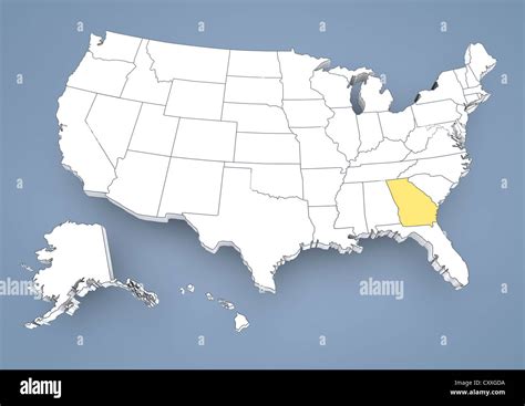 Map Of Usa With Georgia Highlighted