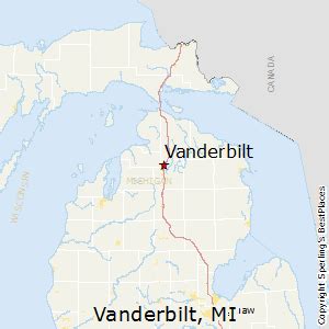 Map Of Vanderbilt Michigan