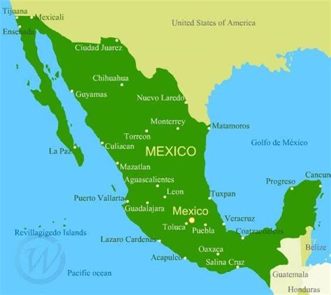Map Of West Coast Usa And Mexico