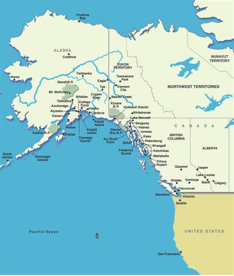 Map Of West Coast Usa Including Alaska