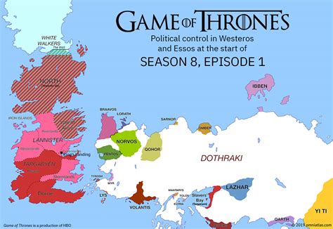 Map Of Westeros After Season 8