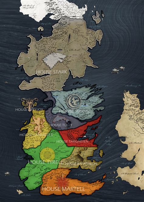 Map Of Westeros Poster