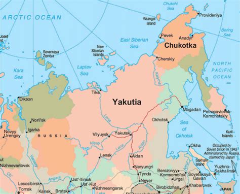 1826 Map of Yakut oblast Map, Yakutsk, Old maps