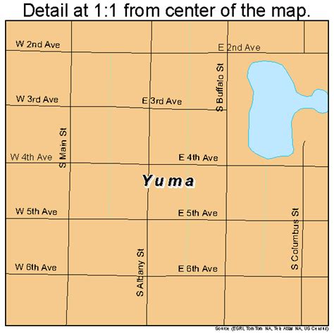 Yuma Colorado Street Map 0886750