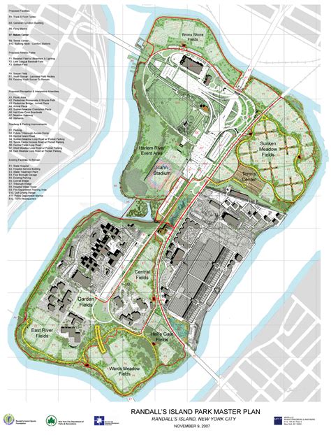 Mapa de Planeación del Parque Randall's Island Randall's Island Park