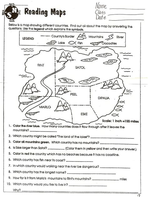 Map Reading Practice Worksheets 2