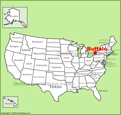 Map Showing Buffalo Usa