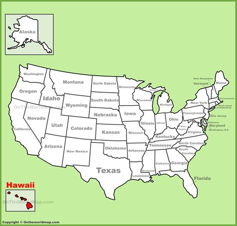Map Us And Hawaii