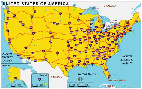 Map Usa Interstate Highways