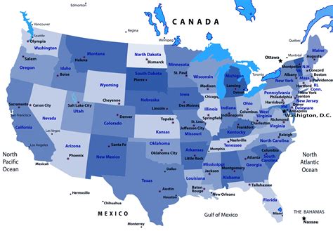 Map Usa States And Capital Cities