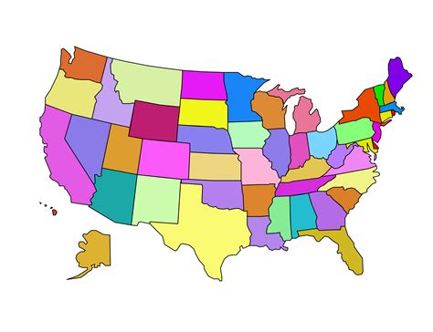 Map Usa States Free
