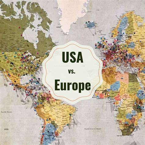 Map Usa To Europe