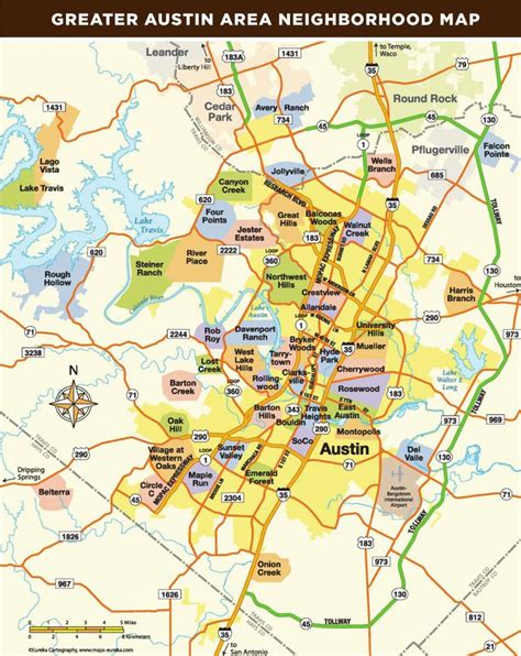 HILL COUNTRY REGION AUSTIN TEXAS MAP