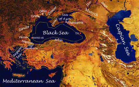 map black sea caspian sea connectivity