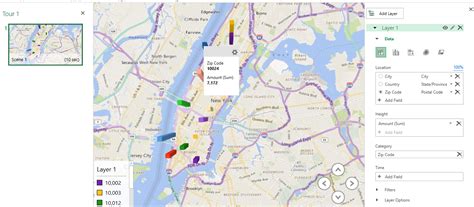 map by zip code power bi
