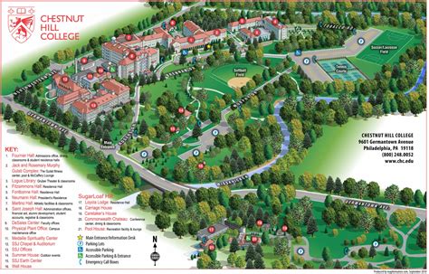 map chestnut hill college