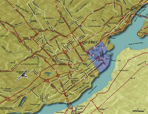 Quebec City road map