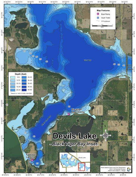 Map Devils Lake North Dakota