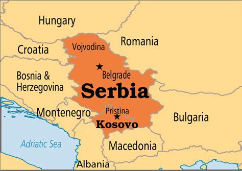 map kosovo and serbia