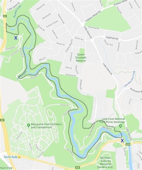 map lane cove national park