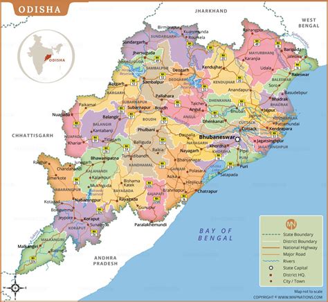 Map Location Of Odisha: A Complete Guide To Indian State Borders & Districts