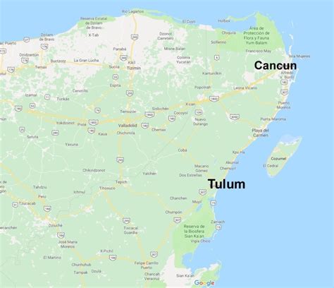 Map of Tulum Mexico Explore Tulum Mexico