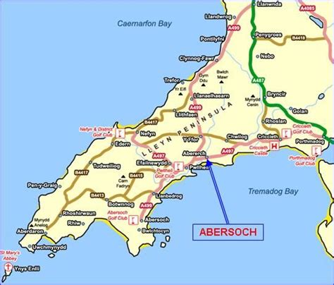 map of abersoch north wales