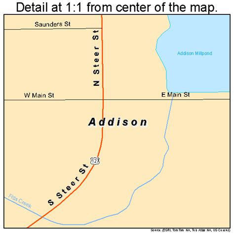 Map Of Addison Michigan