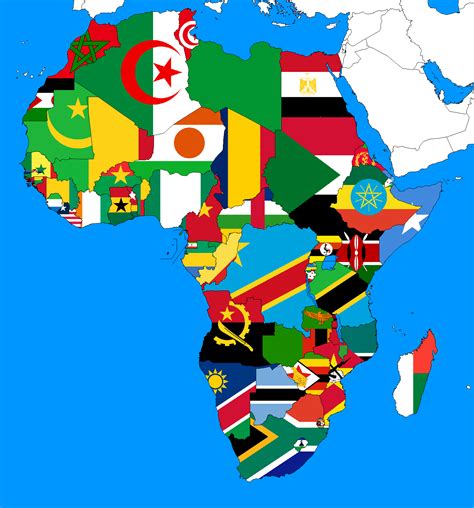 map of africa state flags