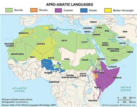 Map of Afro-Asiatic Language Family