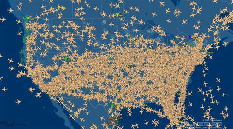 map of airplanes in the air