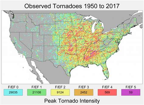 map of all tornadoes united states