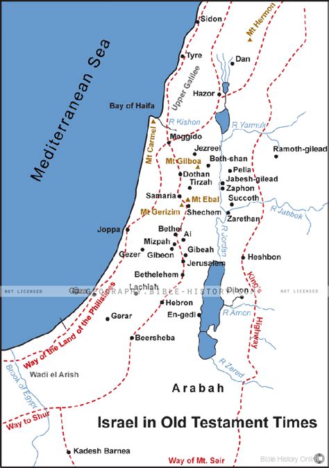 map of ancient israel in old testament times
