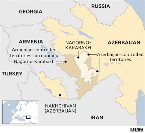 map of armenia and azerbaijan conflict