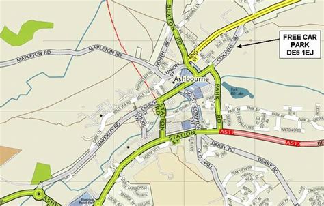 map of ashbourne town centre
