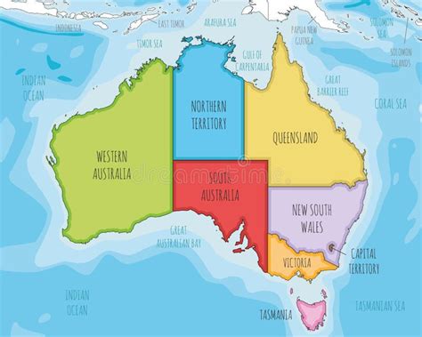 map of australia and neighbouring countries