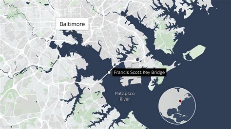 map of baltimore bridge that collapsed