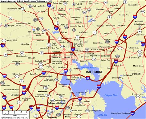 map of baltimore md bridges