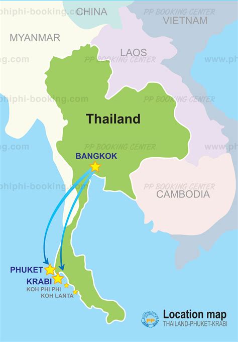 map of bangkok and phuket thailand