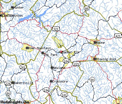 map of banner elk nc area