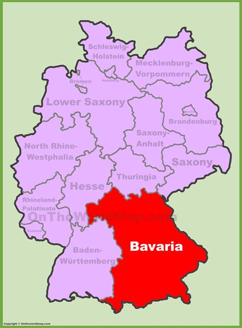 map of bavaria and germany