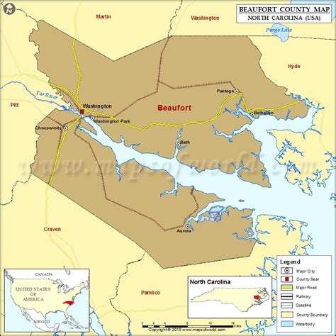 Map Of Beaufort County Nc