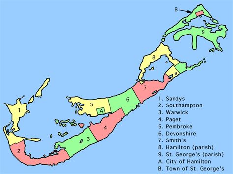 map of bermuda parishes