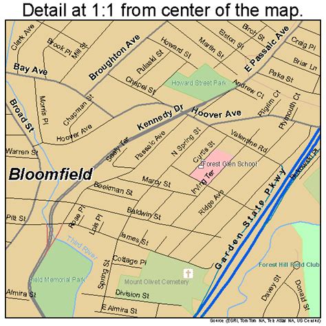 Map Of Bloomfield New Jersey