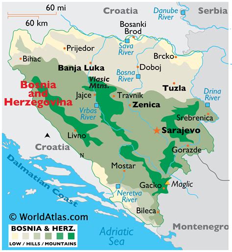 map of bosnia herzegovina