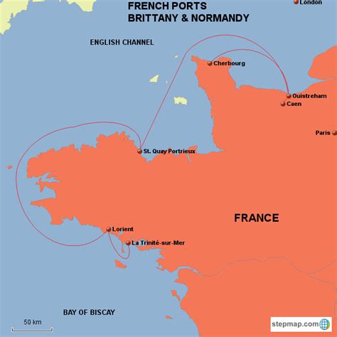 Map Of Brittany And Normandy