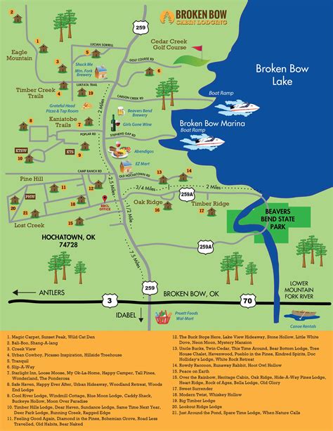 Map Of Broken Bow Lake
