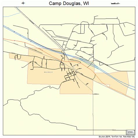 Map Of Camp Douglas Wi