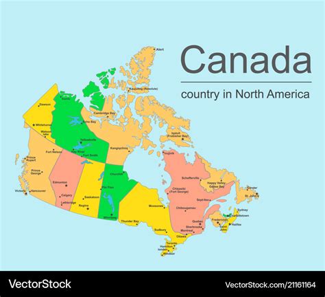 Map Of Canada Provinces And Major Cities